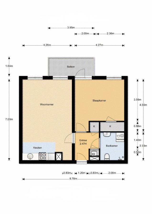 Te Huur 2 Kamer Appartement Wamelplein In Amsterdam