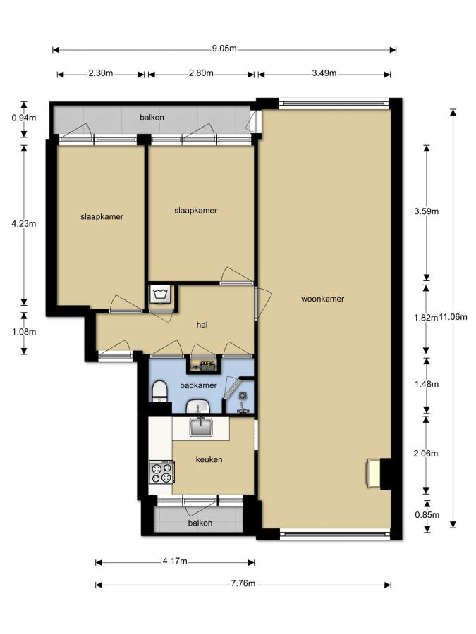 Te Huur 3 Kamer Appartement Nieuwenoord In Rotterdam