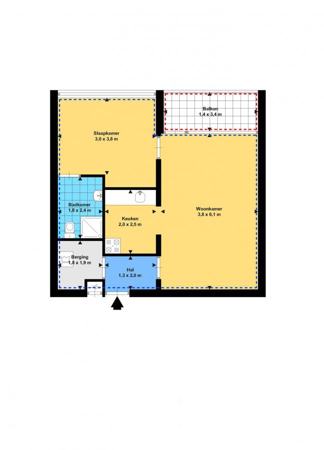 Te Huur 2 Kamer Appartement Lelystraat In Breda