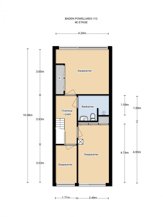 Te Huur 4 Kamer Appartement Baden Powellweg In Amsterdam
