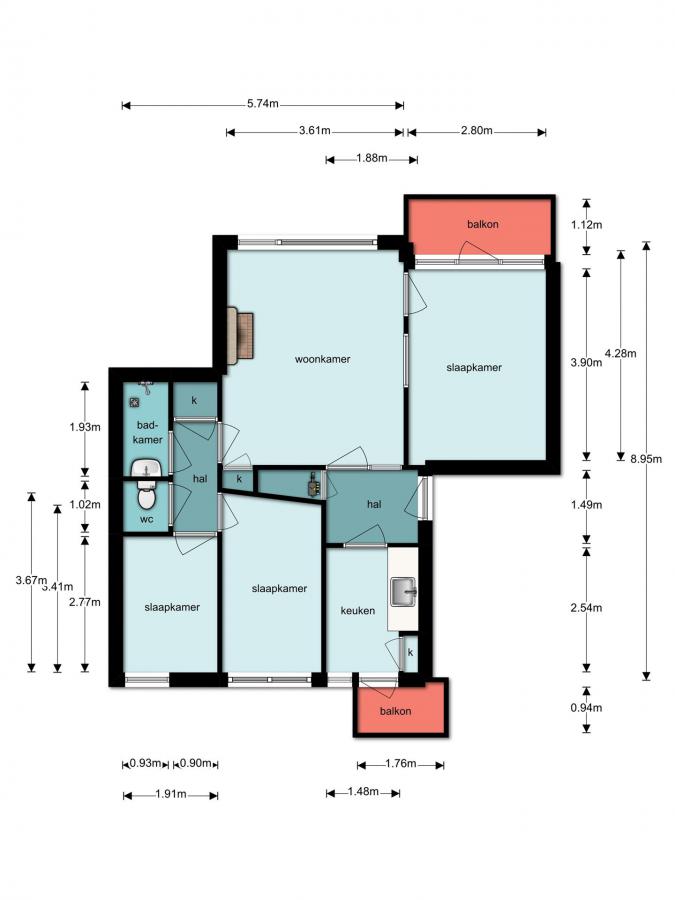 Te Huur 4 Kamer Appartement Smaragdplein In Utrecht