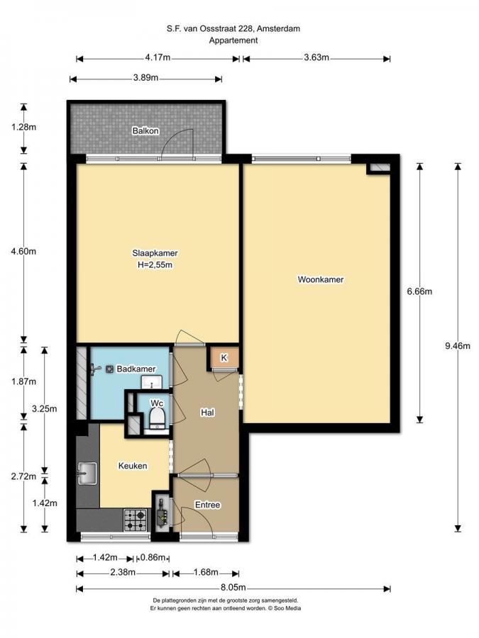 Te Huur 2 Kamer Appartement S. F. van Ossstraat In Amsterdam