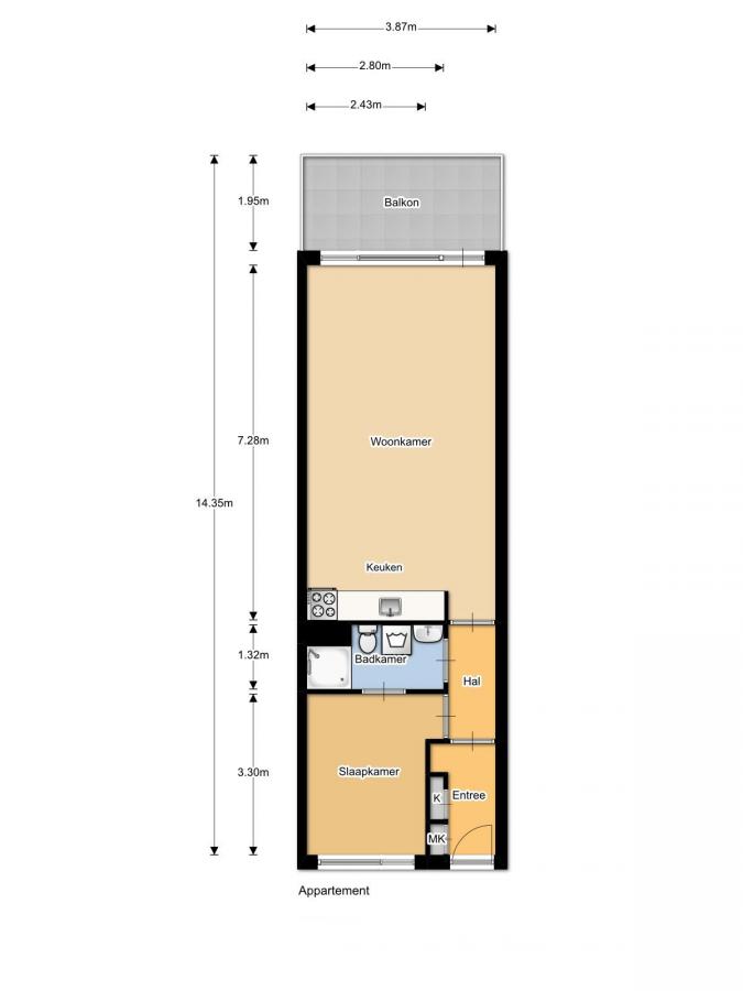 Te Huur 2 Kamer Appartement H. Cleyndertweg In Amsterdam