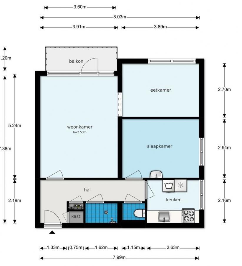 Te Huur 2 Kamer Appartement Zuidervaart In Zaandam