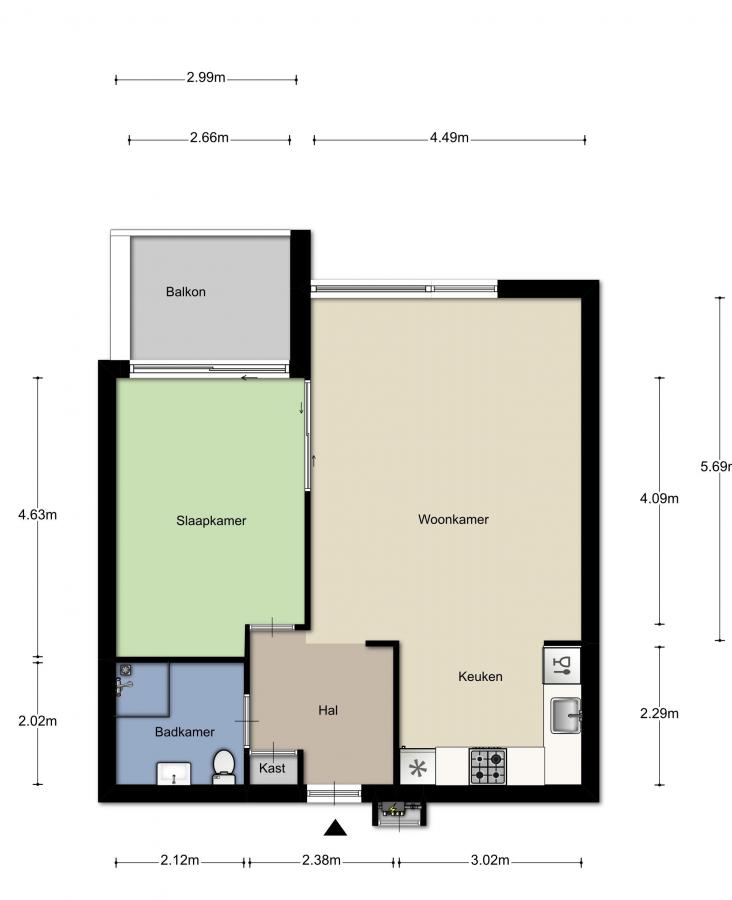 Te Huur 2 Kamer Appartement Greide In Eindhoven