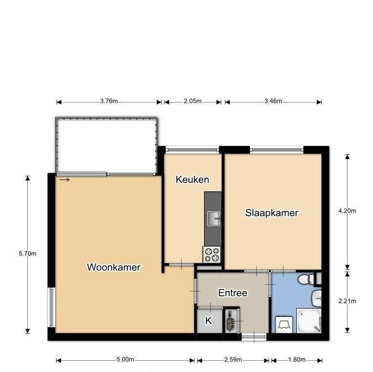 Te Huur 2 Kamer Appartement Tolhuis In Nijmegen