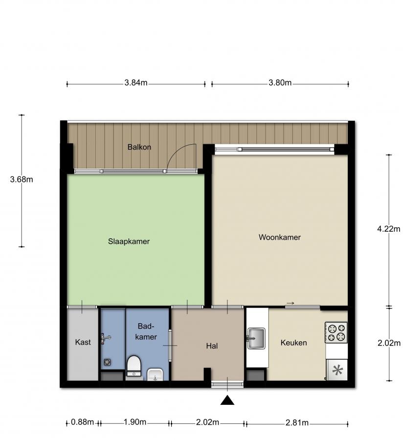 Te Huur 2 Kamer Appartement Saffierstraat In Alphen aan den Rijn