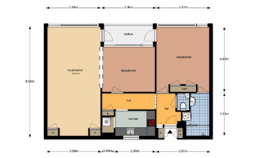 Te Huur 2 Kamer Appartement Zandvoorter In Haarlem