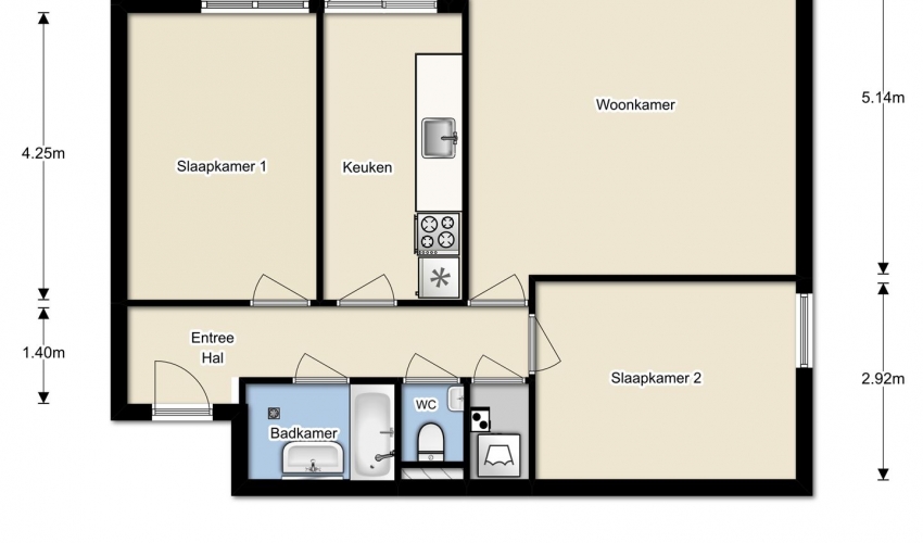 Te Huur 3 Kamer Appartement Messiaenplantsoen In Almere