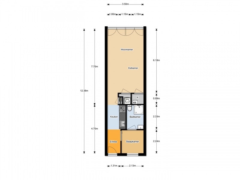 Te Huur 2 Kamer Appartement Puntenburgerlaan In Amersfoort