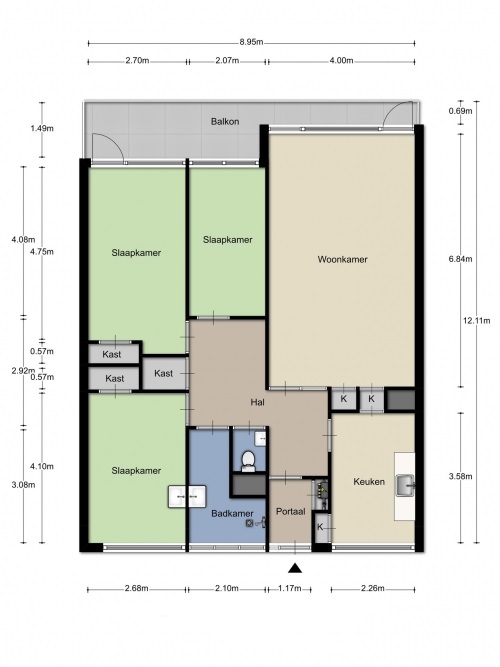 Te Huur 4 Kamer Appartement Valkhofplein In Arnhem