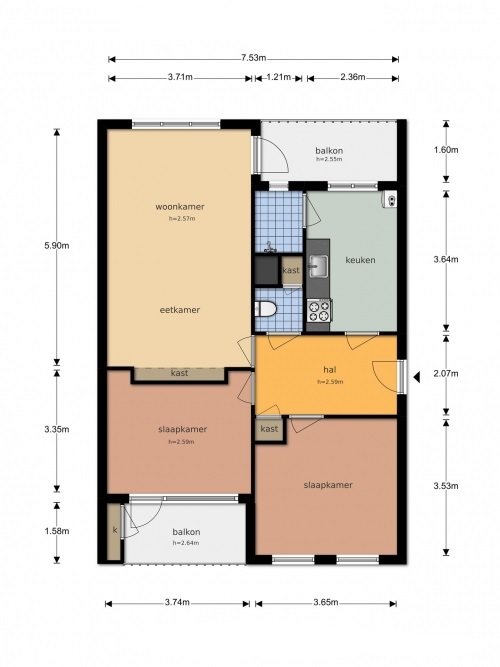 Te Huur 3 Kamer Appartement Herman Gorterstraat In Venlo