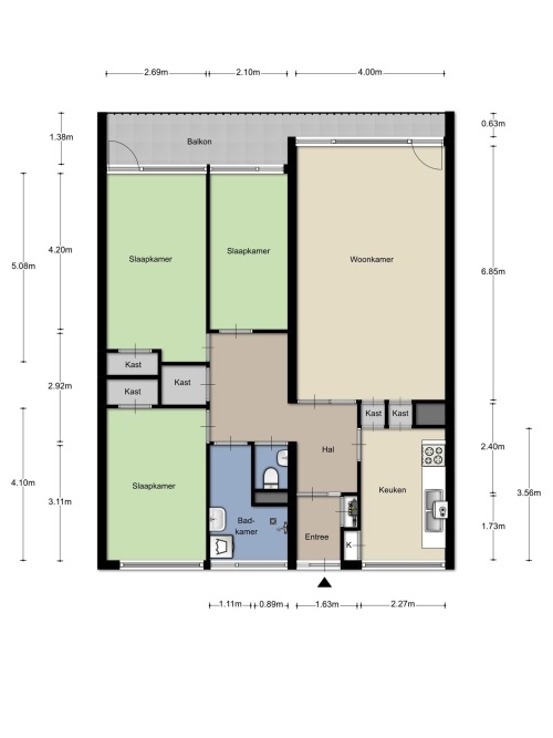 Te Huur 4 Kamer Appartement Valkhofplein In Arnhem