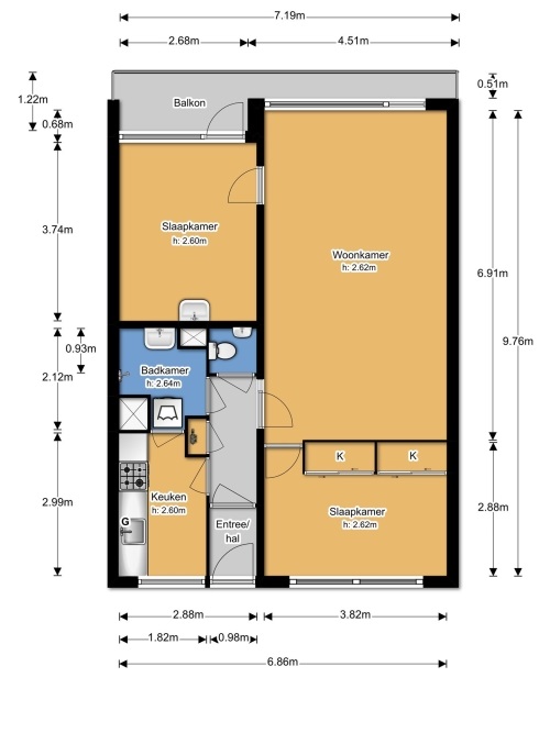 Te Huur 3 Kamer Appartement Hendrik Tollensstraat In Delft