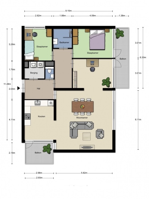 Te Huur 3 Kamer Appartement Maalakker In Eindhoven