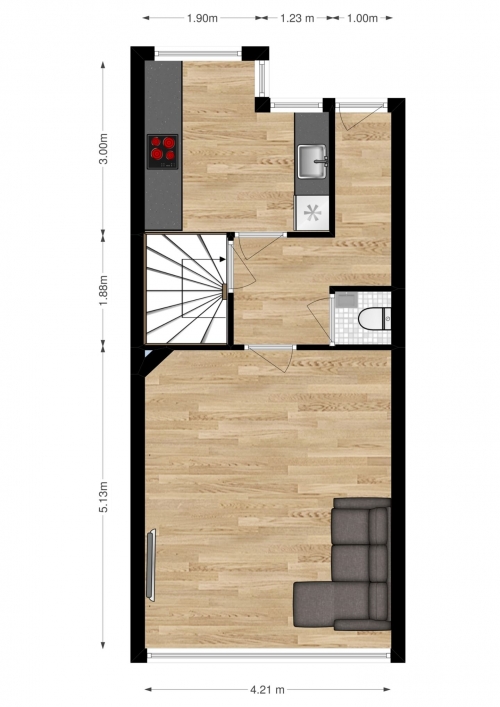 Te Huur 4 Kamer Appartement Schalmeistraat In Maastricht