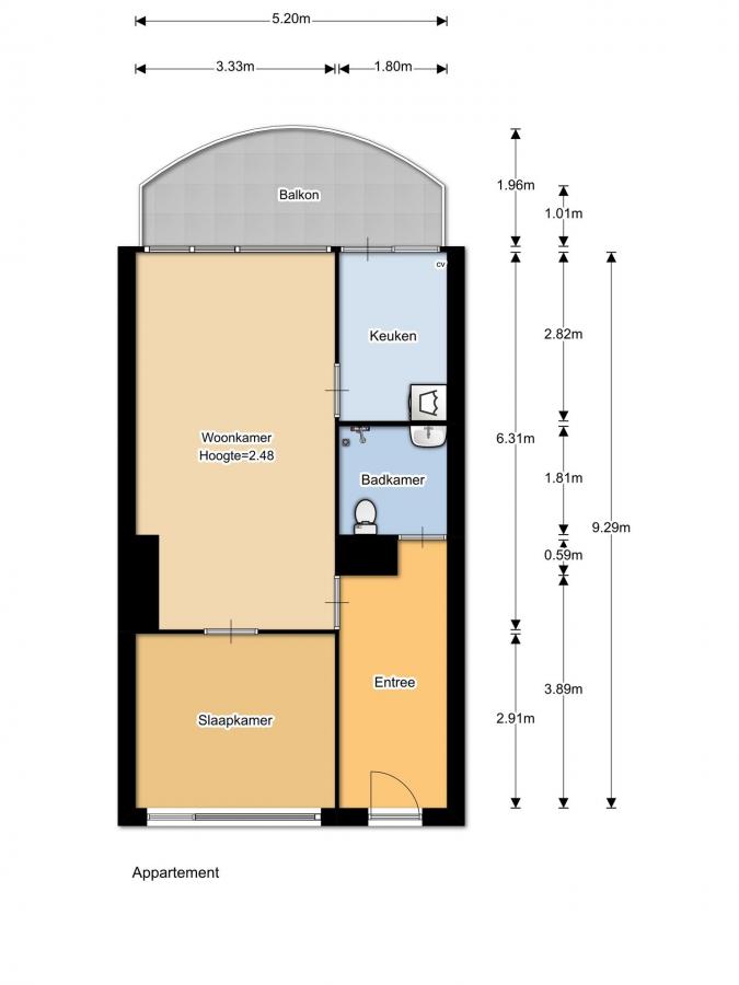 Te Huur 2 Kamer Appartement Dickenslaan In Amsterdam