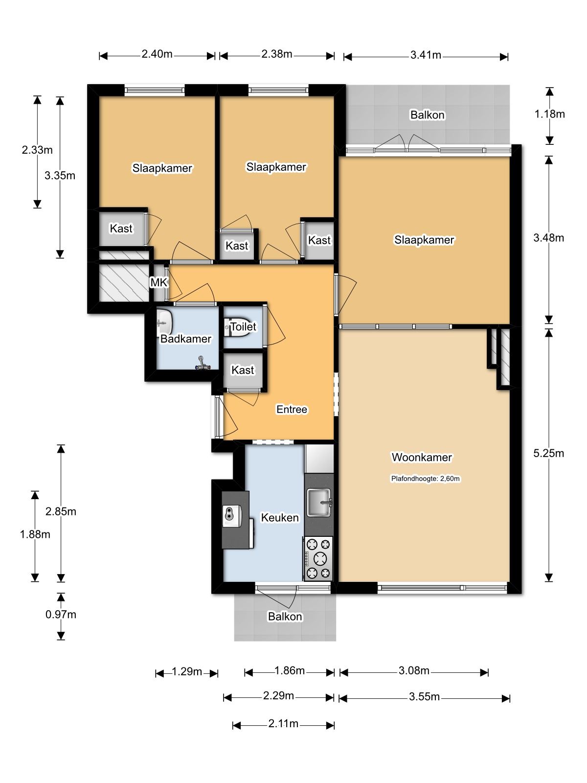 Te Huur 4 Kamer Appartement Brigantijnstraat In Rotterdam