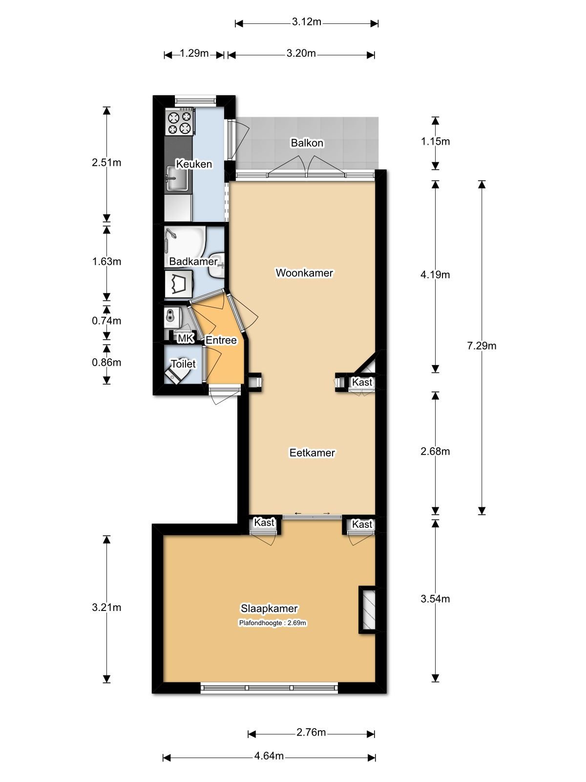 Te Huur 2 Appartement De Kempenaerstraat In Rotterdam