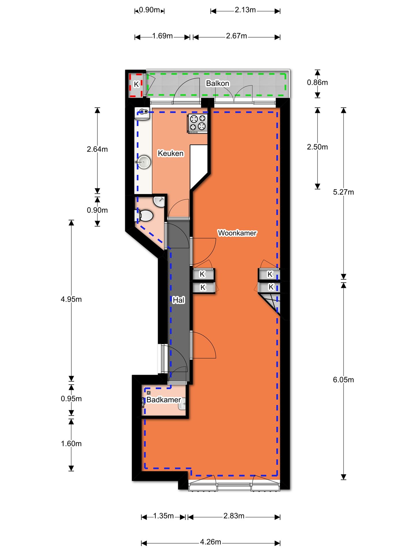 Te Huur 2 Kamer Appartement Barneveldstraat In Den Haag